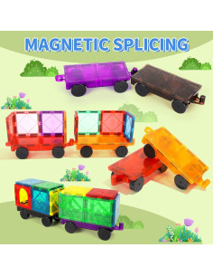 Juego de Construcción de Autos Magnéticos Mruikeny - 4 Piezas 2