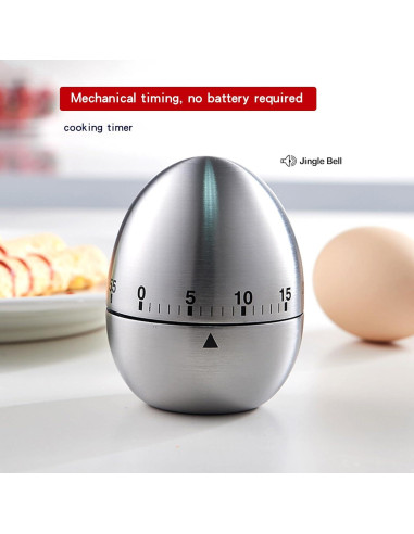 Temporizador mecánico de cocina QAOZUOI 60 minutos forma de huevo