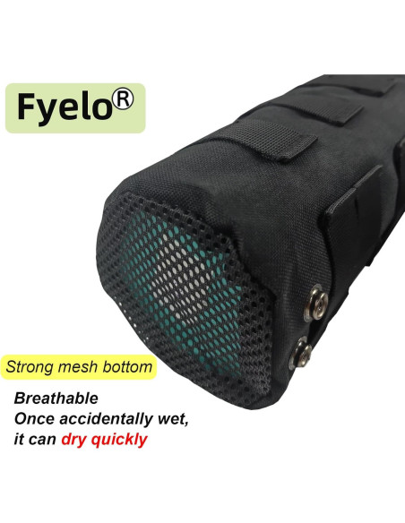 Bolsa Pouch para Botella Fyelo Táctica Negra 23x10 cm