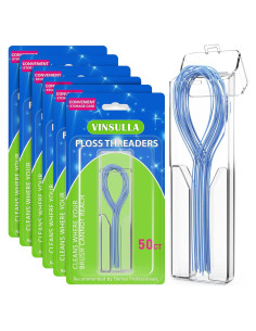 Hilos de Seda Dental VINSULLA para Brackets y Puentes - 300 Unidades