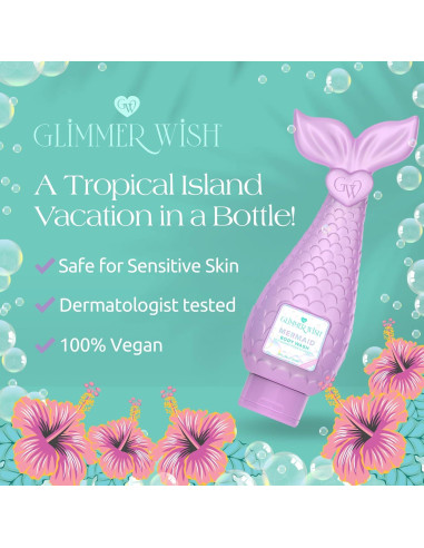Jabón Corporal Glimmer Wish Sirena 354 ml Hidratante Tropical