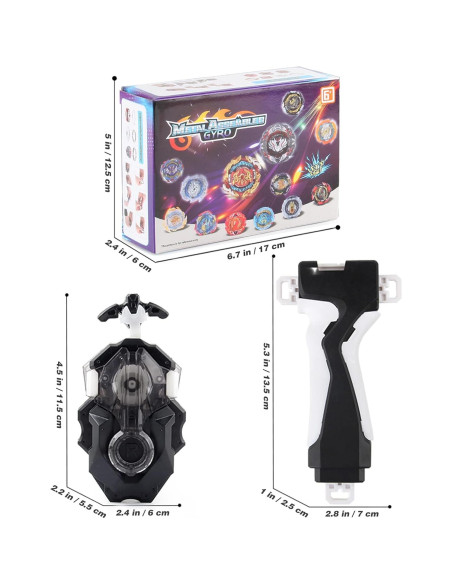 Bey Battling Tops Burst B-184 Lanzador Personalizado Negro