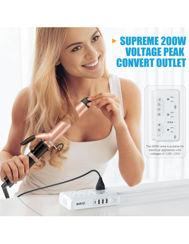 Convertidor de Voltaje 220V a 110V Kruuue 2000W con USB