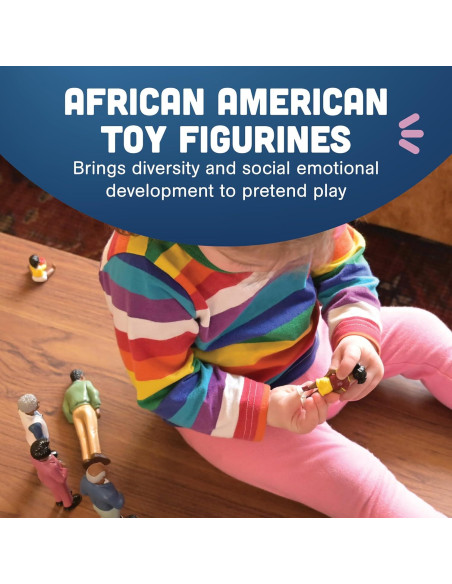 Conjunto de Figuras de Juguete Afroamericanas Creative Minds - 8 Piezas