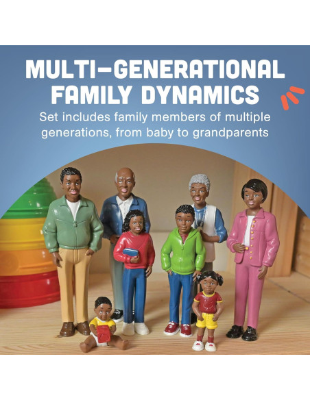 Conjunto de Figuras de Juguete Afroamericanas Creative Minds - 8 Piezas