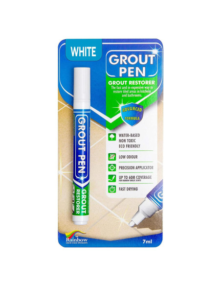 Marcador de Lechada Blanca Rainbow 5mm Punta Estrecha 7mL