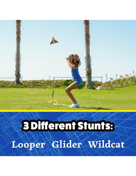 Lanzador de Aviones Stomp Rocket con 3 Aviones de Espuma