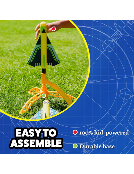 Lanzador de Aviones Stomp Rocket con 3 Aviones de Espuma