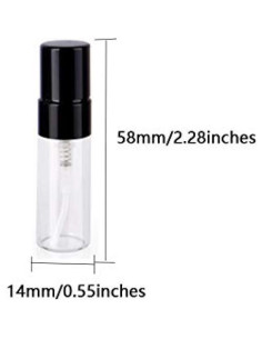 Botella de vidrio atomizador 3ml recargable dorada - 20pcs 2