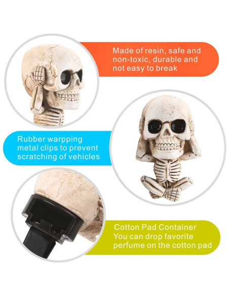Ambientador de Auto Calavera HiComFly - 3 Piezas Aromatizantes