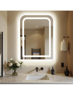 Espejo de Baño LED Antok 60x80 cm Regulable 3 Colores 2