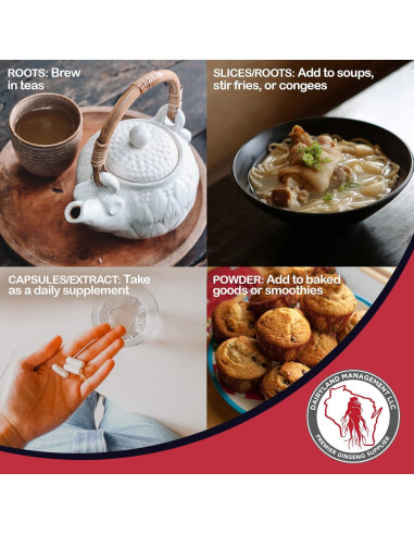 Bolsitas de Té de Ginseng Americano Dairyland 20 Unidades - Sin OGM