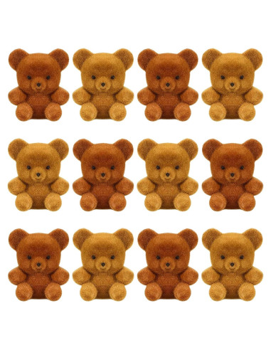 12 Mini Osos Acolchados Hungdao para Decoración de Pasteles