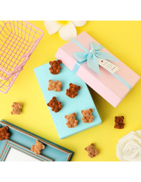 12 Mini Osos Acolchados Hungdao para Decoración de Pasteles