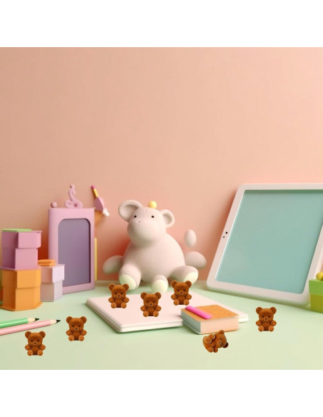 12 Mini Osos Acolchados Hungdao para Decoración de Pasteles