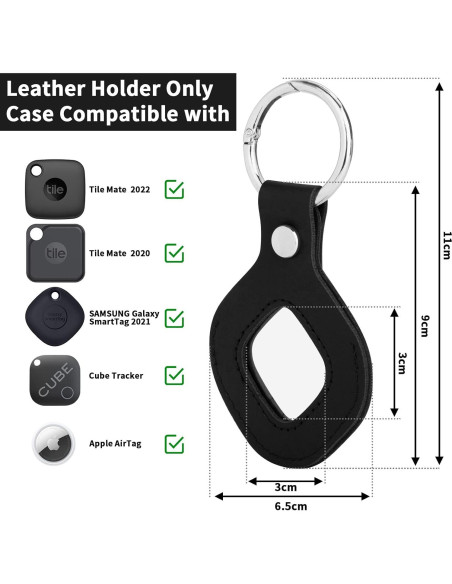 Funda Protectora de Cuero para Tile Mate 2022/2024 - Negro