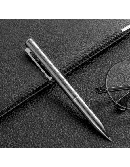 Bolígrafo Retráctil de Acero Inoxidable Nekigoen B2 Gris Oscuro