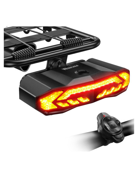 Luz Trasera WSDCAM para Bicicleta con Señales de Giro y Alarma