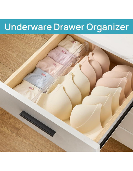 Separadores de Cajones Vtopmart 4 Pack Ajustables 32.2-53.7 cm