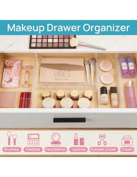 Separadores de Cajones Vtopmart 4 Pack Ajustables 32.2-53.7 cm