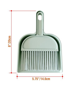 Juego de Mini Recogedor y Escoba RYPET para Animales Pequeños 2