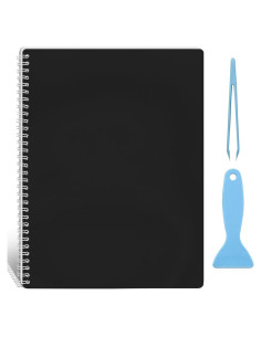 Álbum de Stickers Reutilizable Ruatu Grande 40 Hojas Negro