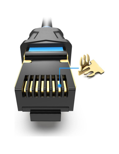 Cable de Extensión Ethernet VENTION Cat6 0.49m RJ45 Macho a Hembra