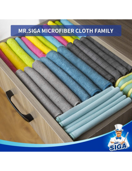 Paño de Microfibra MR.SIGA 35x40 cm, Paquete de 6 Unidades