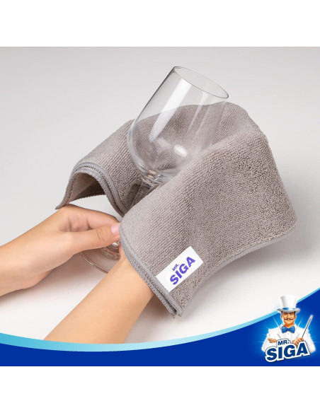 Paño de Microfibra MR.SIGA 35x40 cm, Paquete de 6 Unidades