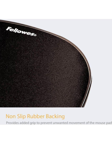 Almohadilla de Gel Crystals Fellowes 9112101 Soporte Negro