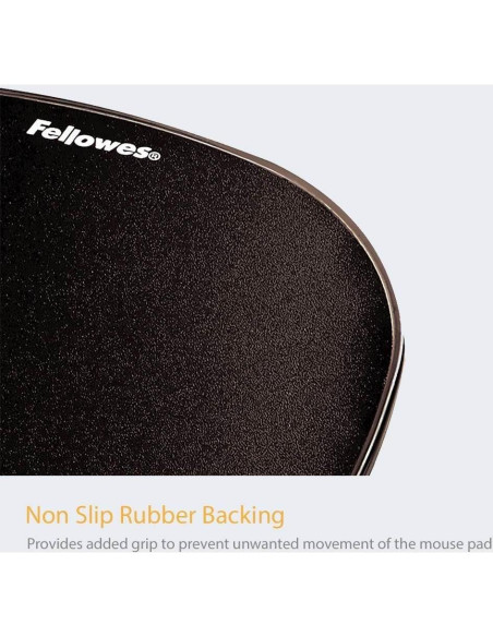 Almohadilla de Gel Crystals Fellowes 9112101 Soporte Negro