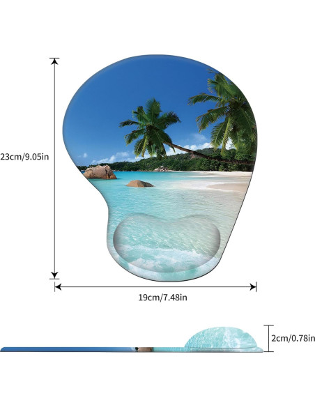 Alfombrilla de Ratón Ergonómica Tharney con Soporte Playa