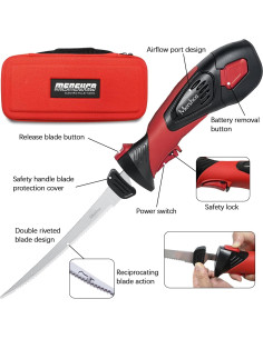 Cuchillo Eléctrico Inalámbrico Pratuor 20.32 cm Acero Inoxidable 2