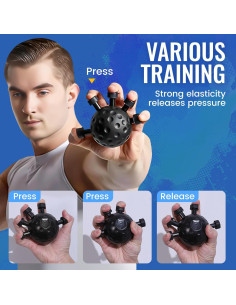 Fortalecedor de agarre de dedos SMORBRID - Ejercitador portátil 2