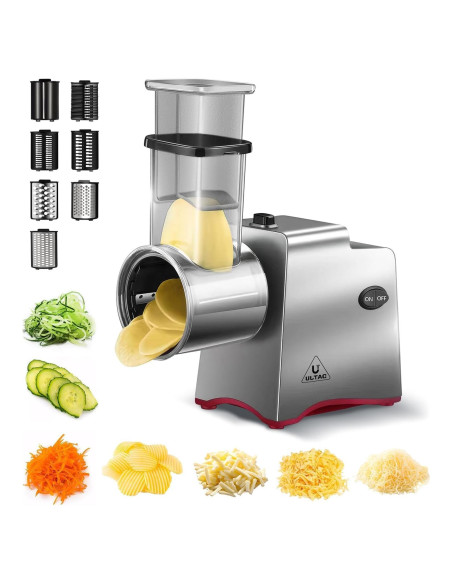 Rallador de Queso Eléctrico ULTAC 250W con 7 Cuchillas