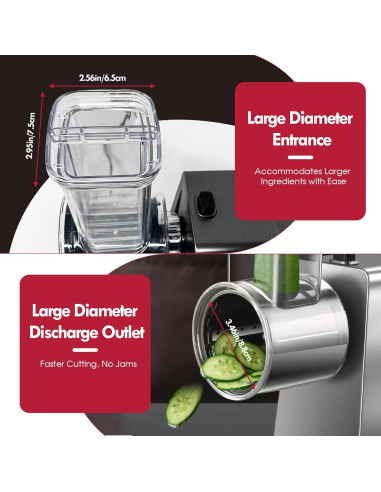 Rallador de Queso Eléctrico ULTAC 250W con 7 Cuchillas