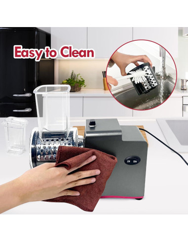 Rallador de Queso Eléctrico ULTAC 250W con 7 Cuchillas