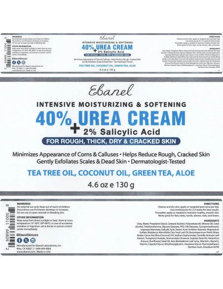 Crema de Urea 40% Ebanel para Pies Secos y Agrietados 130g Crema de Urea 40% Ebanel para Pies Secos y Agrietados 130g