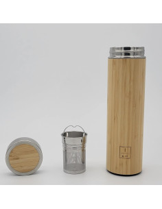 Botella de bambú con infusor 500ml Infusiones y más 2