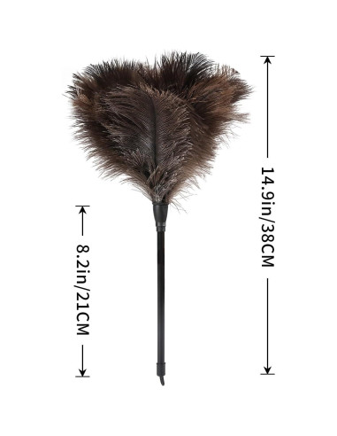 Plumero de Avestruz Daieeparty 37.8 cm Mango Plástico