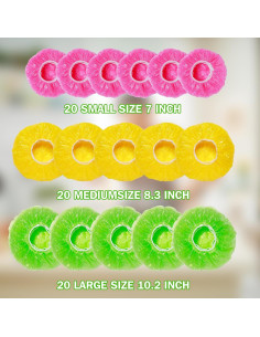 Cubiertas Elásticas Reutilizables para Tazones mwellewm - 60 Piezas 2