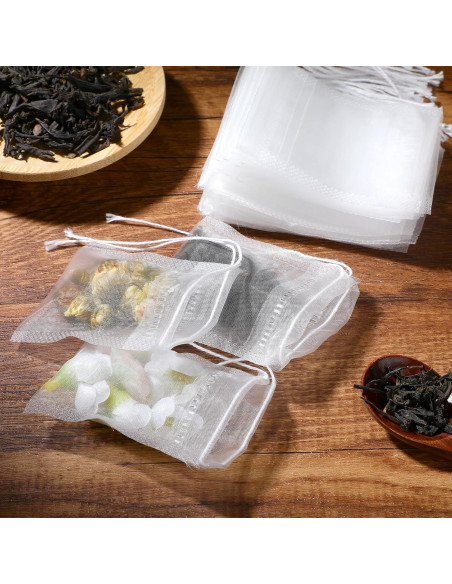 50 Bolsitas de Té Desechables Nylon Ymapinc 7x5.5 cm