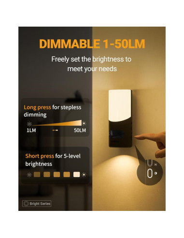 Aplique de Pared Recargable Lyridz LED con Sensor de Movimiento