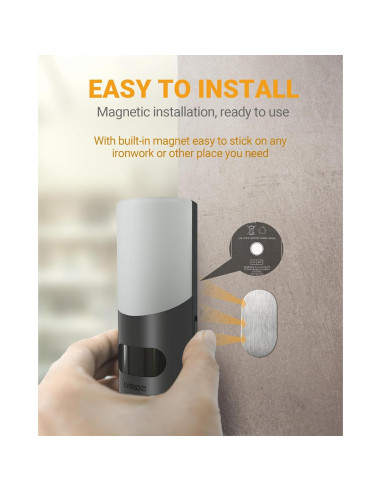 Aplique de Pared Recargable Lyridz LED con Sensor de Movimiento