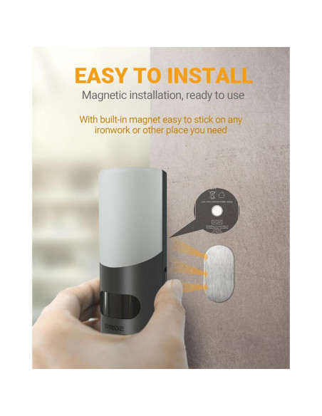 Aplique de Pared Recargable Lyridz LED con Sensor de Movimiento