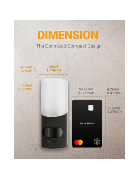 Aplique de Pared Recargable Lyridz LED con Sensor de Movimiento