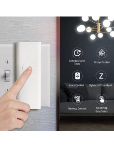 Kit de Inicio Interruptor Inteligente THIRDREALITY Zigbee 1 Puente + 1 Interruptor 2