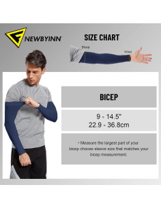 Mangas de Protección Solar UV Newbyinn 2 Paquetes Negro 2