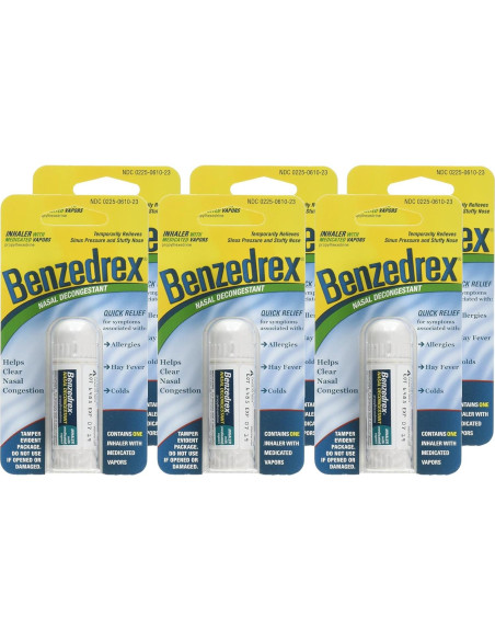 Inhalador Descongestionante Nasal Benzedrex - 6 Cuentas