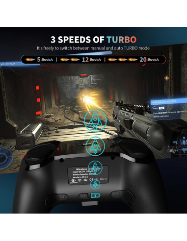 Controlador Inalámbrico AceGamer 2 Pack para Nintendo Switch - Joystick Hall, Turbo, Vibración